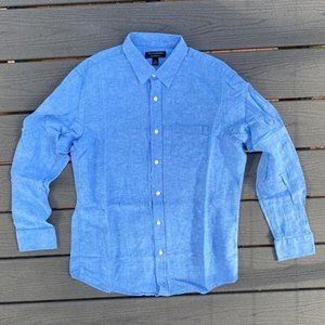 Slim-Fit Linen-Blend Shirt